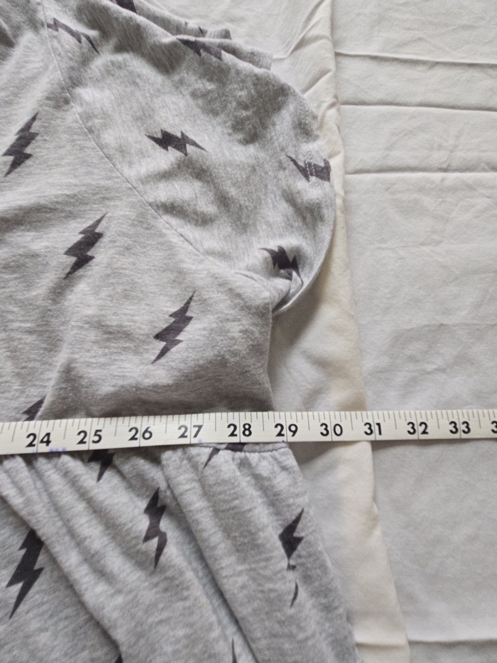 torrid Gray Lightning Bolt Button-Front Lounge Dress - Picture 3 of 4